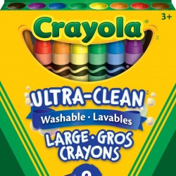 Crayola Ultra-Clean Washable Large Crayons 8 Pack