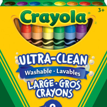 Crayola Ultra-Clean Washable Large Crayons 8 Pack
