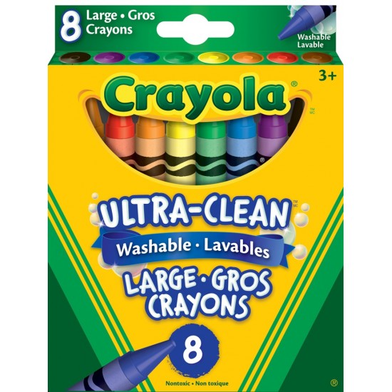 Crayola Ultra-Clean Washable Large Crayons 8 Pack