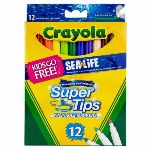 Crayola Super Tips Washable Markers 12 Pack Crayola Super Tips Washable Markers 12 Pack