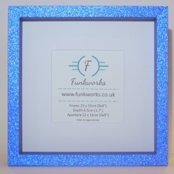 Glitter Blue - Box Photo Frame 9 x 9 Inch (23cmx23cm)