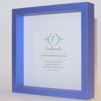 Glitter Blue - Box Photo Frame 9 x 9 Inch (23cmx23cm)