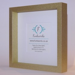 Glitter Gold - Box Photo Frame 9 x 9 Inch (23cmx23cm)