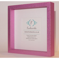 Glitter Pink - Box Photo Frame 9 x 9 Inch (23cmx23cm)