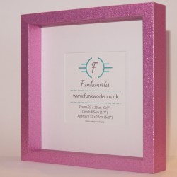 Glitter Pink - Box Photo Frame 9 x 9 Inch (23cmx23cm)