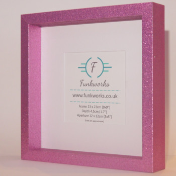 Glitter Pink - Box Photo Frame 9 x 9 Inch (23cmx23cm)