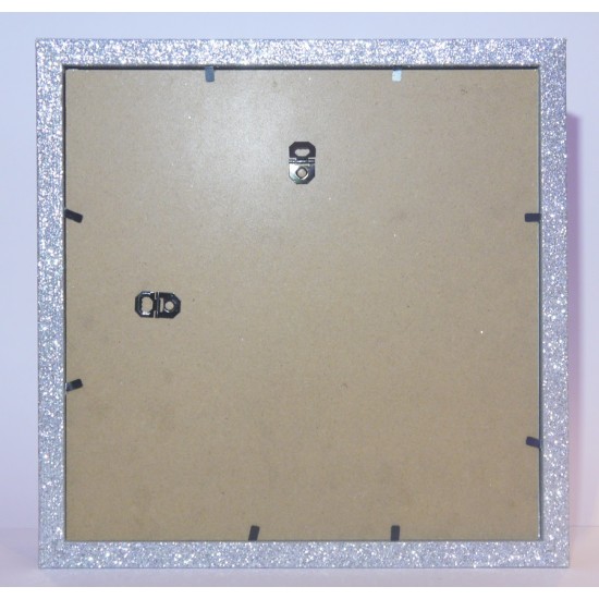 Glitter Silver - Box Photo Frame 9 x 9 Inch (23cmx23cm)