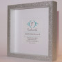 Glitter Silver - Box Photo Frame 9 x 9 Inch (23cmx23cm)