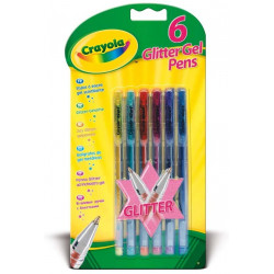 Crayola Glitter Gel Pens 6 Pack Crayola Glitter Gel Pens 6 Pack