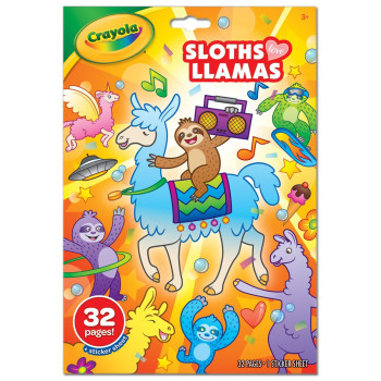 Crayola Sloths Love Llamas 32 Page Colouring Book