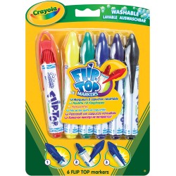 Crayola Flip Top Markers 6 Pack