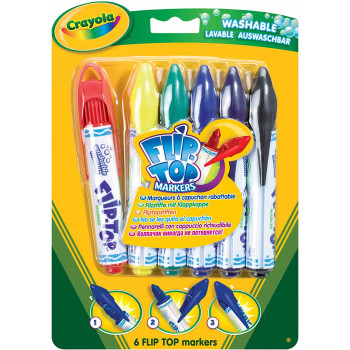 Crayola Flip Top Markers 6 Pack