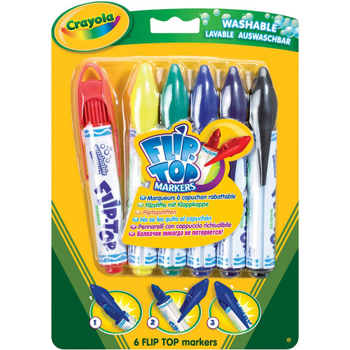 Crayola Flip Top Markers 6 Pack