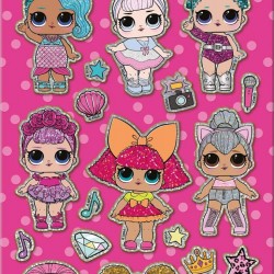 L.O.L Surprise Character Foiled Stickers