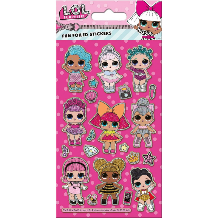 L.O.L Surprise Character Foiled Stickers